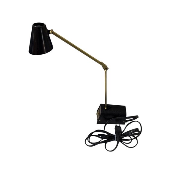 Dazor Adjustable Desk Lamp Black Small MCM 60's Works Hi/Low Setting Vintage - Picture 1 of 11